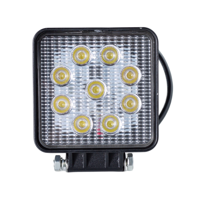 IP67 002 Solas Oibre Cearnóg 9-LED Trom-Dleachta d'Fheithiclí Tionsclaíocha