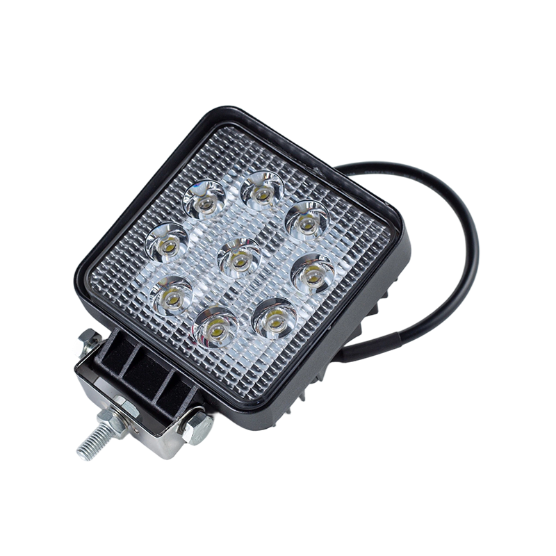 IP67 002 Solas Oibre Cearnóg 9-LED Trom-Dleachta d'Fheithiclí Tionsclaíocha